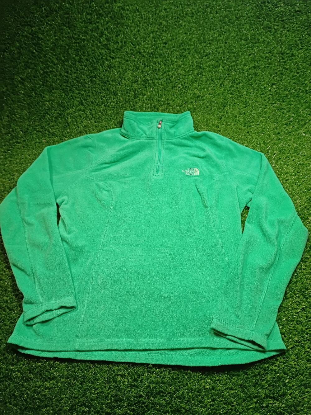 The North Face Bright Green Quarter-Zip Fleece Pullover S/P